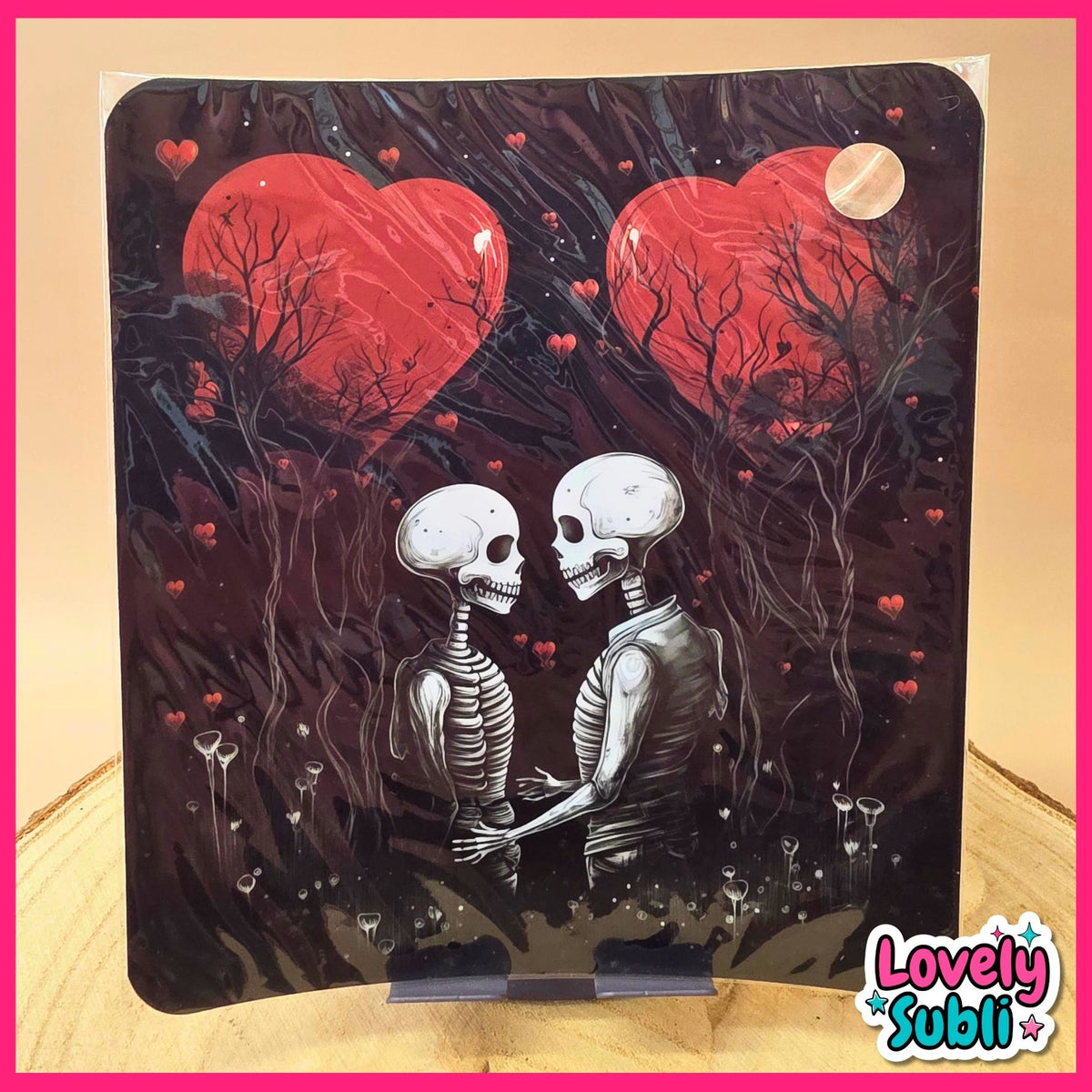 Skeleton Lovers & Red Hearts - Kindle Insert