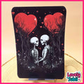Skeleton Lovers & Red Hearts - Kindle Insert